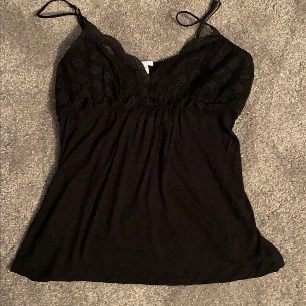 Eberjey Mesh Lace Sleep Top - L